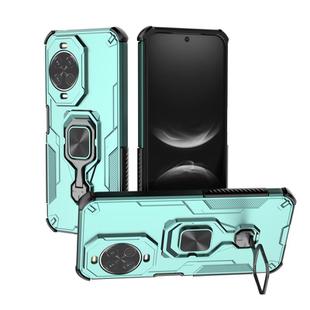 For Huawei nova 14 Metal Kickstand TPU Hybrid PC Phone Case(Green)