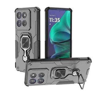 For Motorola Edge 60 Stylus Metal Kickstand TPU Hybrid PC Phone Case(Black)