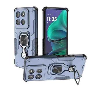For Motorola Edge 60 Stylus Metal Kickstand TPU Hybrid PC Phone Case(Blue)