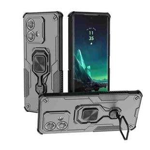 For Motorola Edge 40 Neo Metal Kickstand TPU Hybrid PC Phone Case(Black)