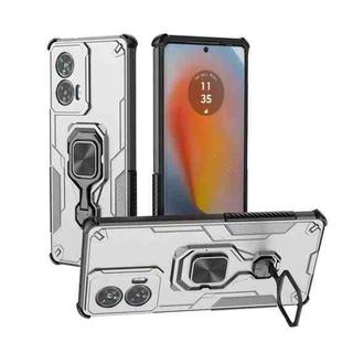 For Motorola Edge 50 Fusion Metal Kickstand TPU Hybrid PC Phone Case(Grey)
