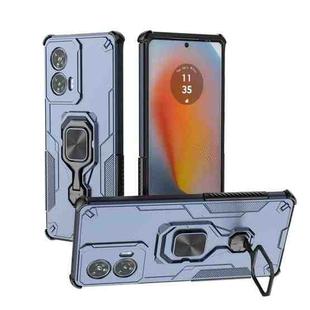 For Motorola Edge 50 Fusion Metal Kickstand TPU Hybrid PC Phone Case(Blue)