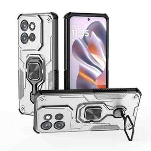 For Motorola Edge 50 Neo Metal Kickstand TPU Hybrid PC Phone Case(Grey)