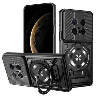 For Huawei Mate 70 Pro Armor Rotating Holder MagSafe Phone Case(Black)