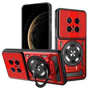 For Huawei Mate 70 Pro Armor Rotating Holder MagSafe Phone Case(Red)