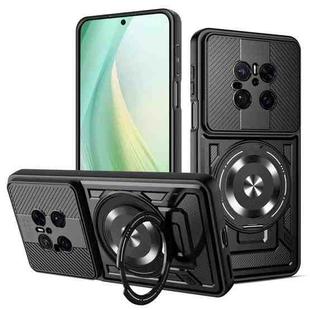 For Huawei Mate 70 Armor Rotating Holder MagSafe Phone Case(Black)
