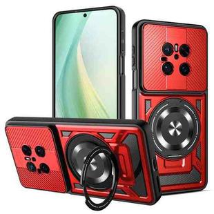 For Huawei Mate 70 Armor Rotating Holder MagSafe Phone Case(Red)