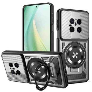 For Huawei Mate 70 Armor Rotating Holder MagSafe Phone Case(Grey)