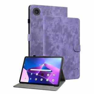 For Lenovo ZhaoYang K10C 10.1 inch Embossed Tiger Pattern Leather Tablet Case(Purple)
