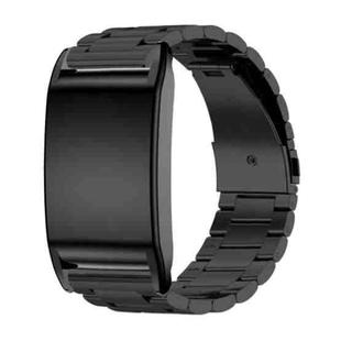 For WHOOP 4.0 Three Beads Solid Metal Watch Band(Black)