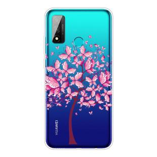 For Huawei P smart 2020 Coloured Drawing Pattern Highly Transparent TPU Protective Case(Butterfly Tree)