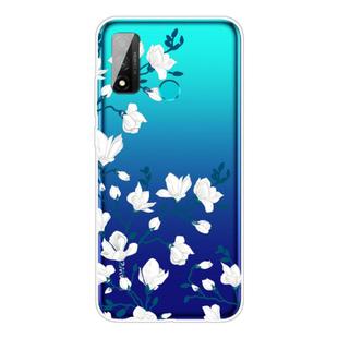 For Huawei P smart 2020 Coloured Drawing Pattern Highly Transparent TPU Protective Case(Magnolia)