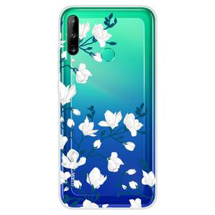 For Huawei P40 Lite E Coloured Drawing Pattern Highly Transparent TPU Protective Case(Magnolia)