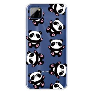 For Huawei Y5p (2020) Coloured Drawing Pattern Highly Transparent TPU Protective Case(Hug A Bear)