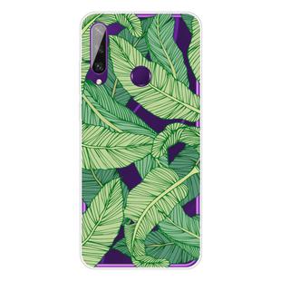 For Huawei Y6p (2020) Coloured Drawing Pattern Highly Transparent TPU Protective Case(Banana Leaf)