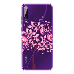 For Huawei Y6p (2020) Coloured Drawing Pattern Highly Transparent TPU Protective Case(Butterfly Tree)