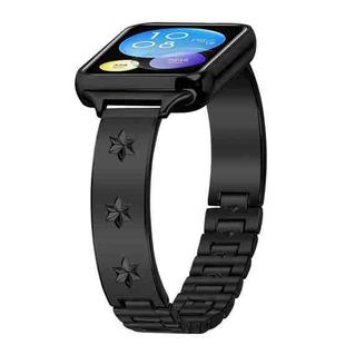 For Xiaomi Mi Band 8 Pro / Redmi Watch 4 Snowflake Petals Bracelet Metal Watch Band(Black)