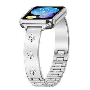 For Xiaomi Mi Band 8 Pro / Redmi Watch 4 Snowflake Petals Bracelet Metal Watch Band(Silver)