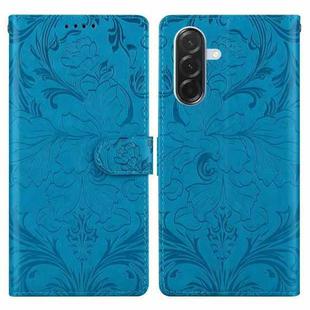 For Samsung Galaxy A26 / A36 / A56 Embossed Floral Pattern Leather Phone Case(Blue)
