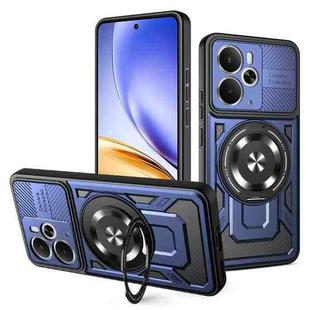 For Realme 14 5G Armor Rotating Holder MagSafe Phone Case(Blue)