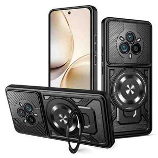 For Realme 14 Pro 5G Armor Rotating Holder MagSafe Phone Case(Black)