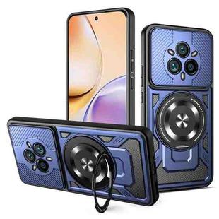 For Realme 14 Pro+ 5G Armor Rotating Holder MagSafe Phone Case(Blue)