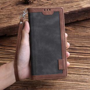 For Samsung Galaxy Note 20 Ultra Retro Splicing Horizontal Flip Leather Case with Card Slots & Holder & Wallet(Grey)
