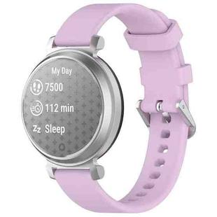 For Garmin Lily 2 xDfind Quick Release Silver Buckle Silicone Watch Band Wristband(Purple)