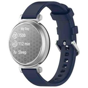 For Garmin Lily 2 xDfind Quick Release Silver Buckle Silicone Watch Band Wristband(Midnight Blue)