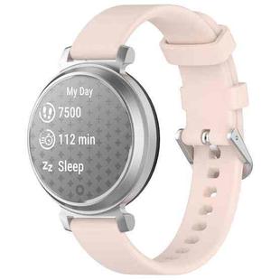For Garmin Lily 2 xDfind Quick Release Silver Buckle Silicone Watch Band Wristband(Pink)
