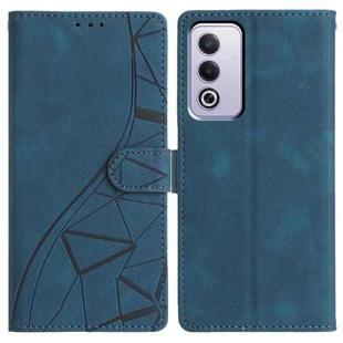 For OPPO A3 Pro 5G Triangles Embossed Leather Phone Case(Blue)