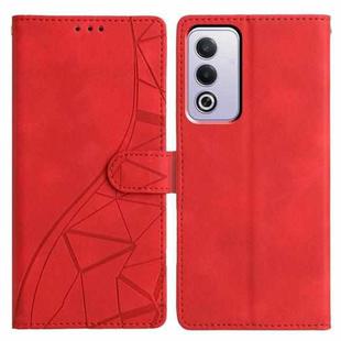 For OPPO A3 Pro 5G Triangles Embossed Leather Phone Case(Red)