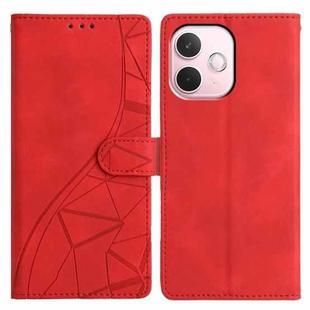 For OPPO A5 Pro 5G Global Triangles Embossed Leather Phone Case(Red)