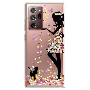 For Samsung Galaxy Note20 Ultra Shockproof Painted Transparent TPU Protective Case(Girl)