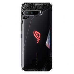For Asus ROG Phone 3 ZS661KS Shockproof Painted Transparent TPU Protective Case(Lace Flower)