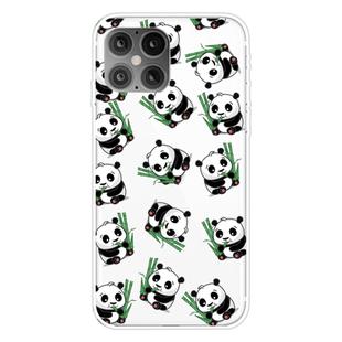 For iPhone 12 Pro Max Shockproof Painted Transparent TPU Protective Case(Panda)