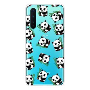 For OnePlus Nord Shockproof Painted Transparent TPU Protective Case(Panda)