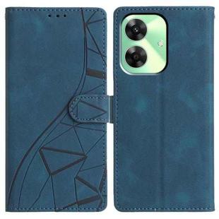 For Realme C61 / C63 Triangles Embossed Leather Phone Case(Blue)