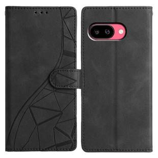 For Google Pixel 9a Triangles Embossed Leather Phone Case(Black)
