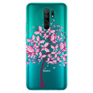 For Xiaomi Redmi 9 Coloured Drawing Pattern Highly Transparent TPU Protective Case(Butterfly Tree)