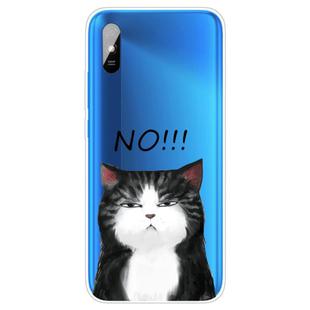 For Xiaomi Redmi 9A Coloured Drawing Pattern Highly Transparent TPU Protective Case(NO Cat)