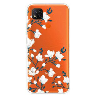 For Xiaomi Redmi 9C Coloured Drawing Pattern Highly Transparent TPU Protective Case(Magnolia)
