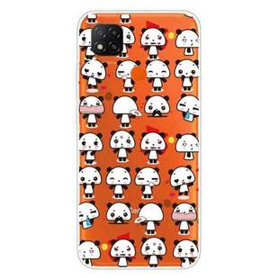 For Xiaomi Redmi 9C Coloured Drawing Pattern Highly Transparent TPU Protective Case(Mini Panda)