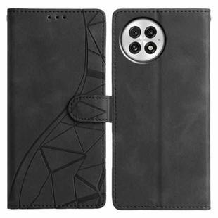 For OnePlus 13 Triangles Embossed Leather Phone Case(Black)