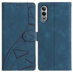 For OnePlus Nord CE4 Triangles Embossed Leather Phone Case(Blue)