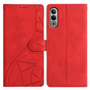 For OnePlus Nord CE4 Triangles Embossed Leather Phone Case(Red)