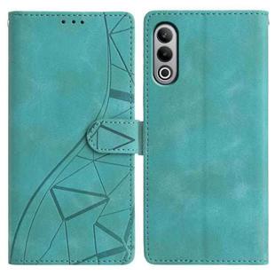 For OnePlus Nord CE4 Triangles Embossed Leather Phone Case(Green)