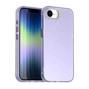 For iPhone 16e Candy Diamond Frosted PC Hybrid TPU Phone Case(Purple)