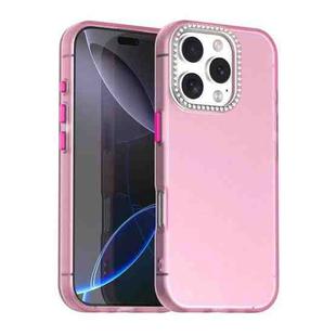 For iPhone 16 Pro Candy Diamond Frosted PC Hybrid TPU Phone Case(Red)
