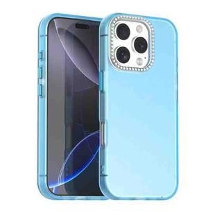 For iPhone 16 Pro Candy Diamond Frosted PC Hybrid TPU Phone Case(Blue)